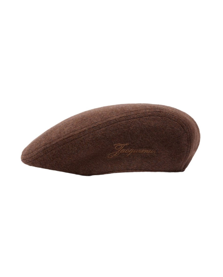 Jacquemus Brown Le Beret Valerie Virgin Wool Flat Beret