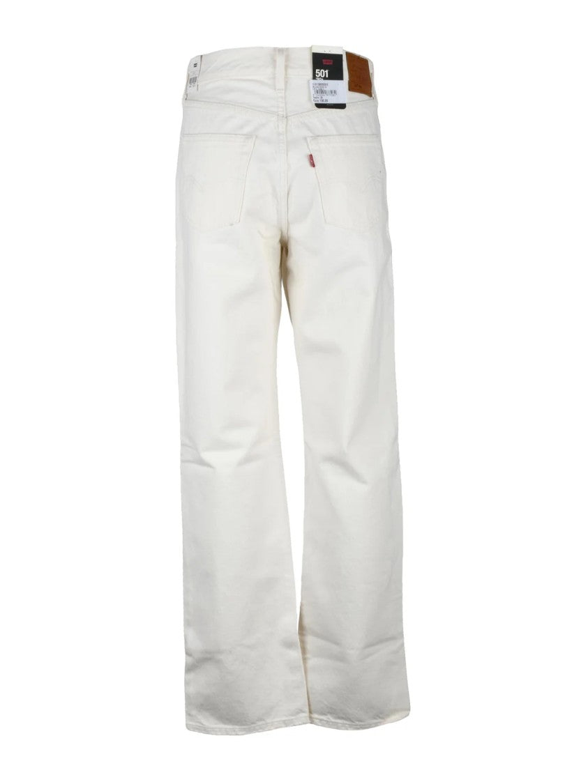 Levi's White Straight Denim Jeans