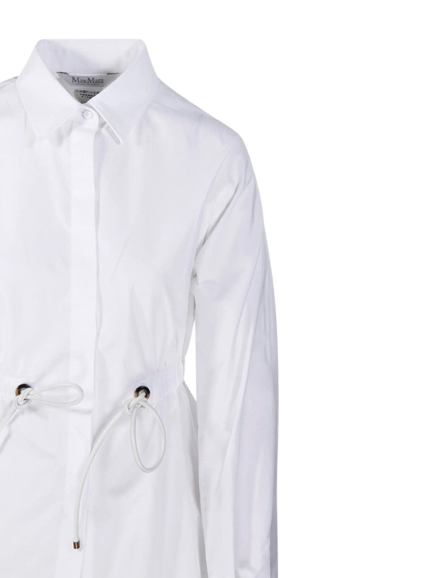 Max Mara White Tazzina Long-Sleeve Cotton Shirt