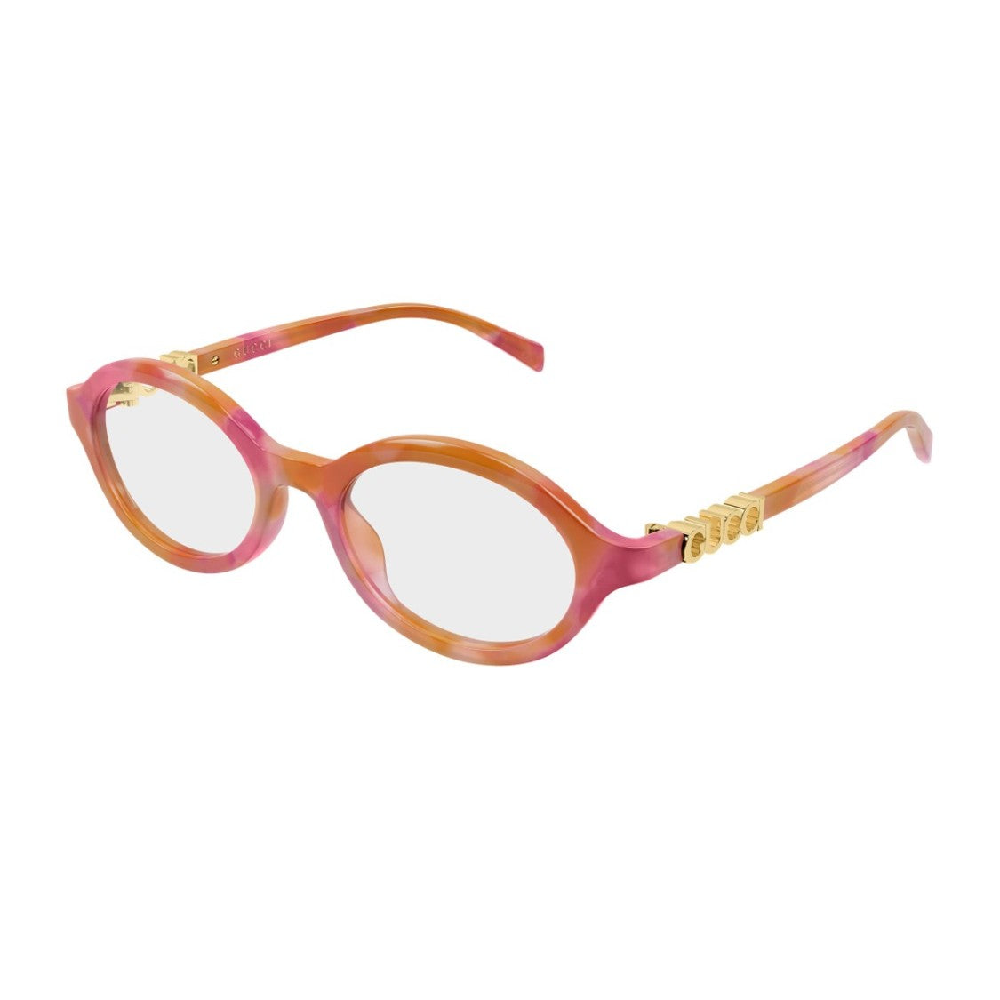 Gucci Gg2153o Havana Pink Acetate Oval Eyeglasses