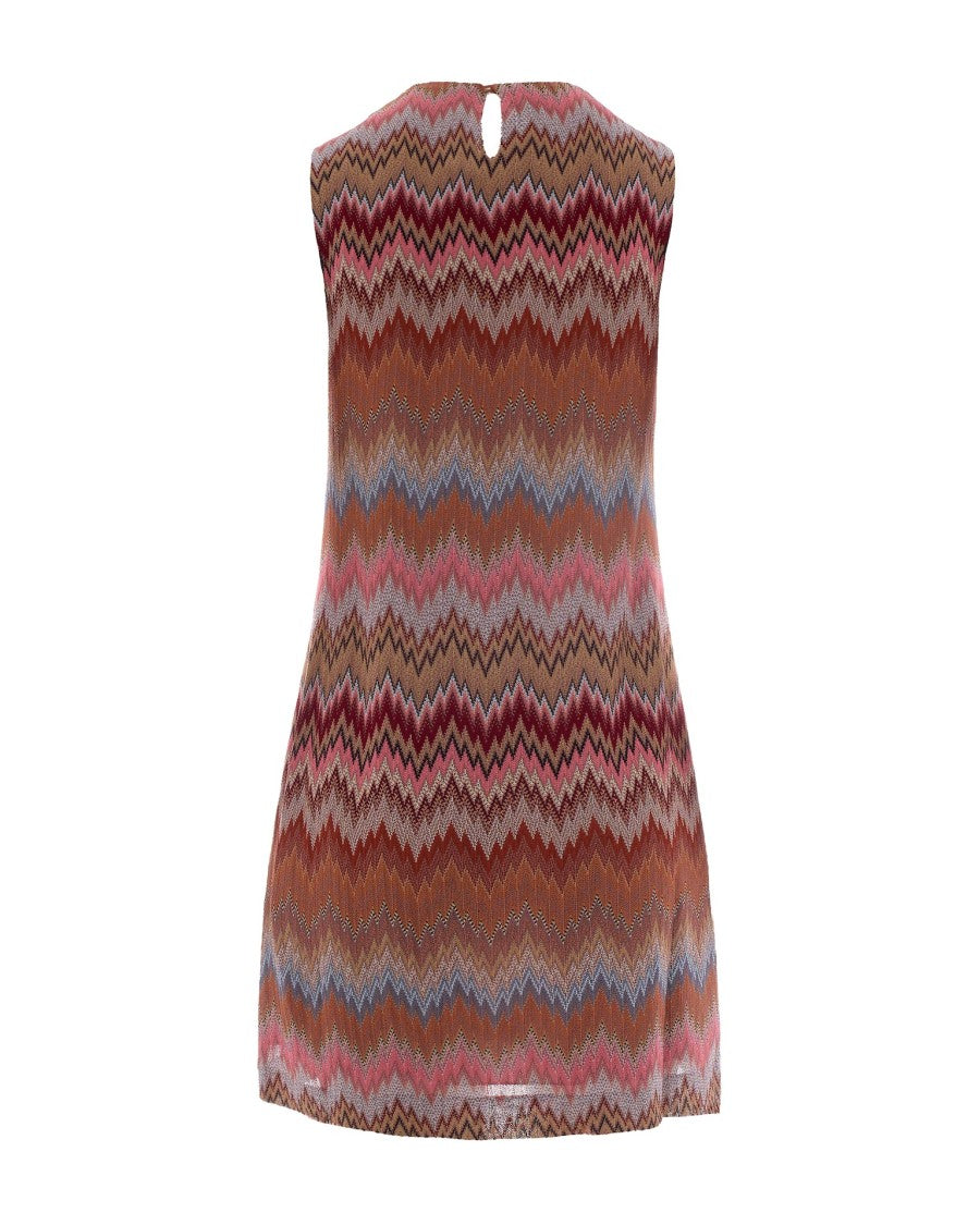 Missoni Sleeveless Chevron Viscose Mini Dress