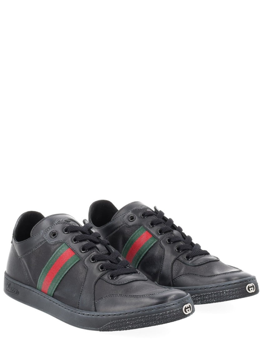 Gucci Stretch Low-Top Leather Effect Sneakers