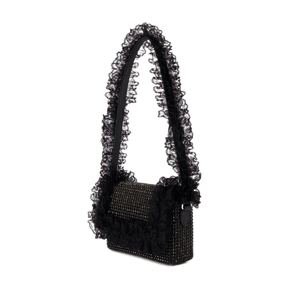 Self-Portrait Crystal Lace Detail Bag - Synthetic - Black