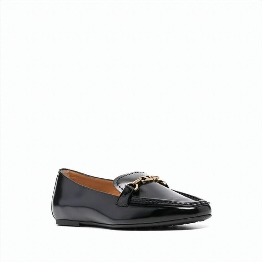 Tod's Smooth Calf Leather Loafer With Polished Finish And Metallic Detailing