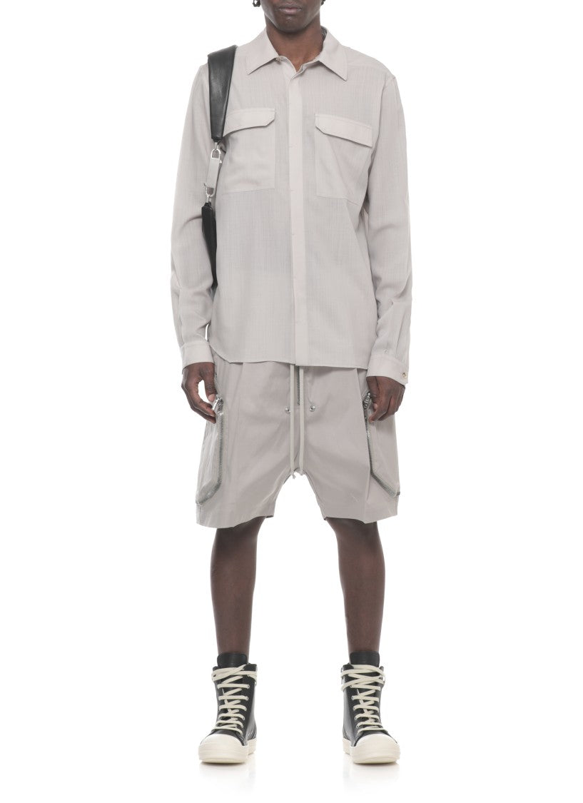 Rick Owens Beige Work Flap Pocket Shirt