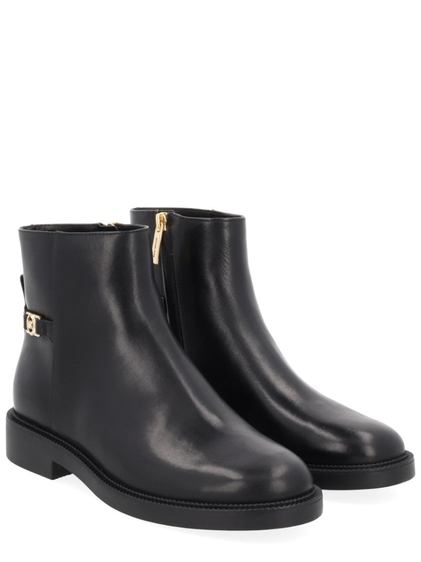 Michael Michael Kors Smooth Leather Ankle Boots With Minimalist Design