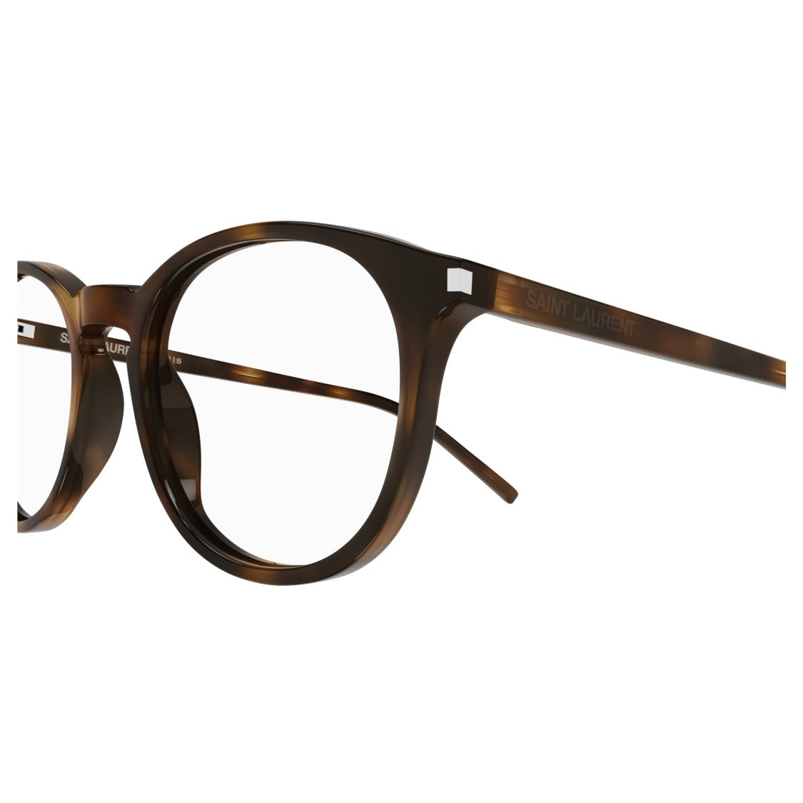 Saint Laurent Sl 106 Round Frame Tortoiseshell Eyeglasses