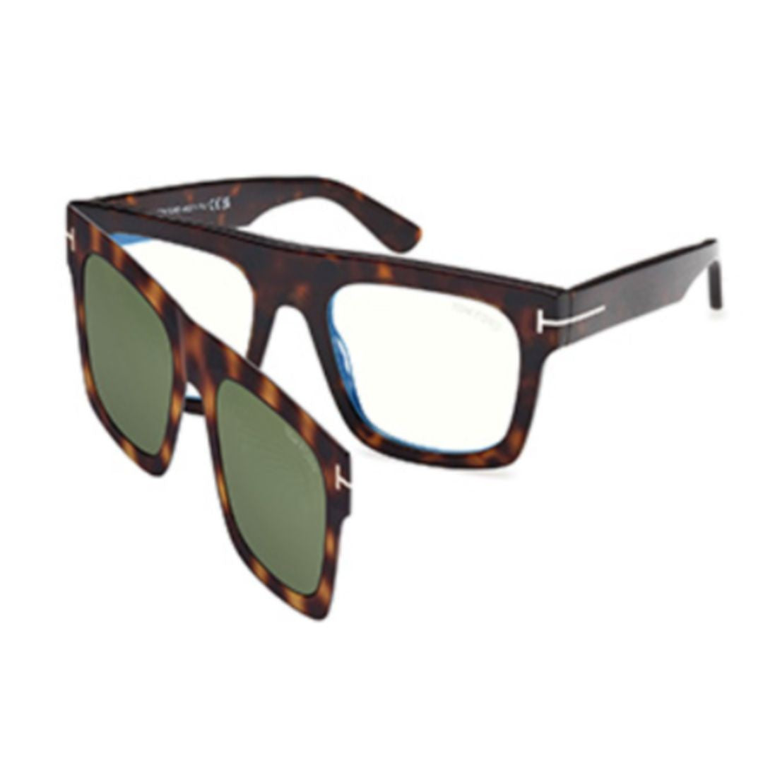 Tom Ford Ft6068-B Oversized Square Tortoiseshell Sunglasses