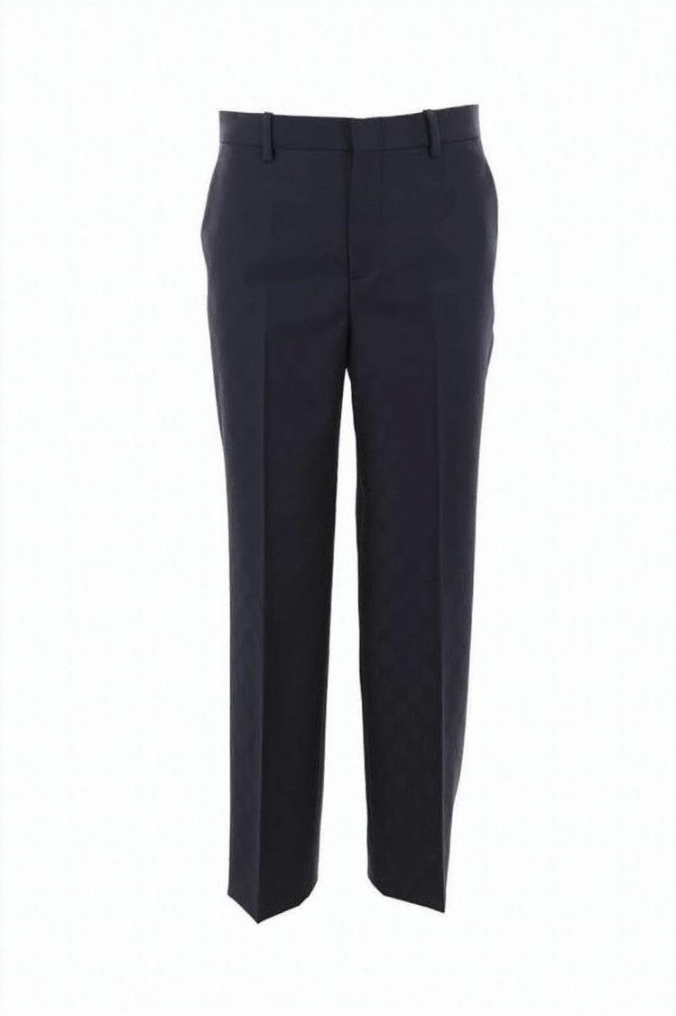 Gucci Tailored Wool Straight Pants With Cropped Length