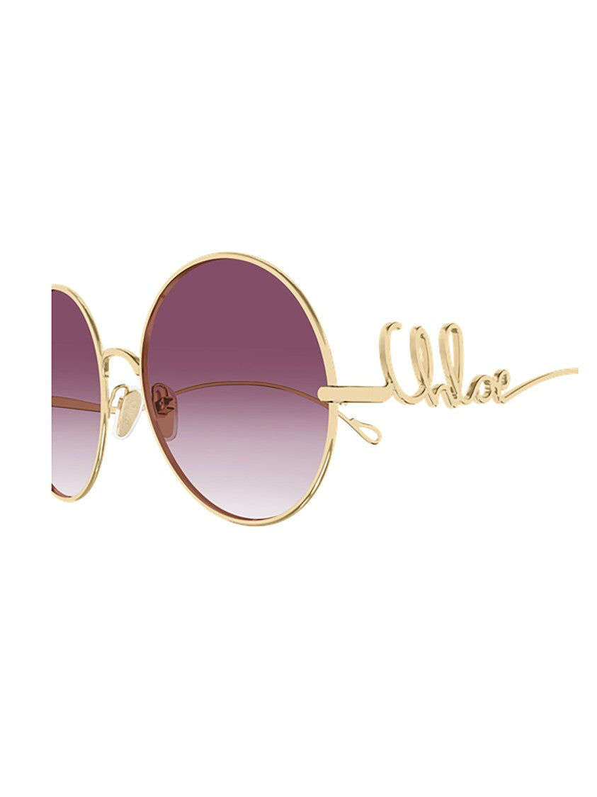 Chloé Gradient Purple Lens Oval Sunglasses