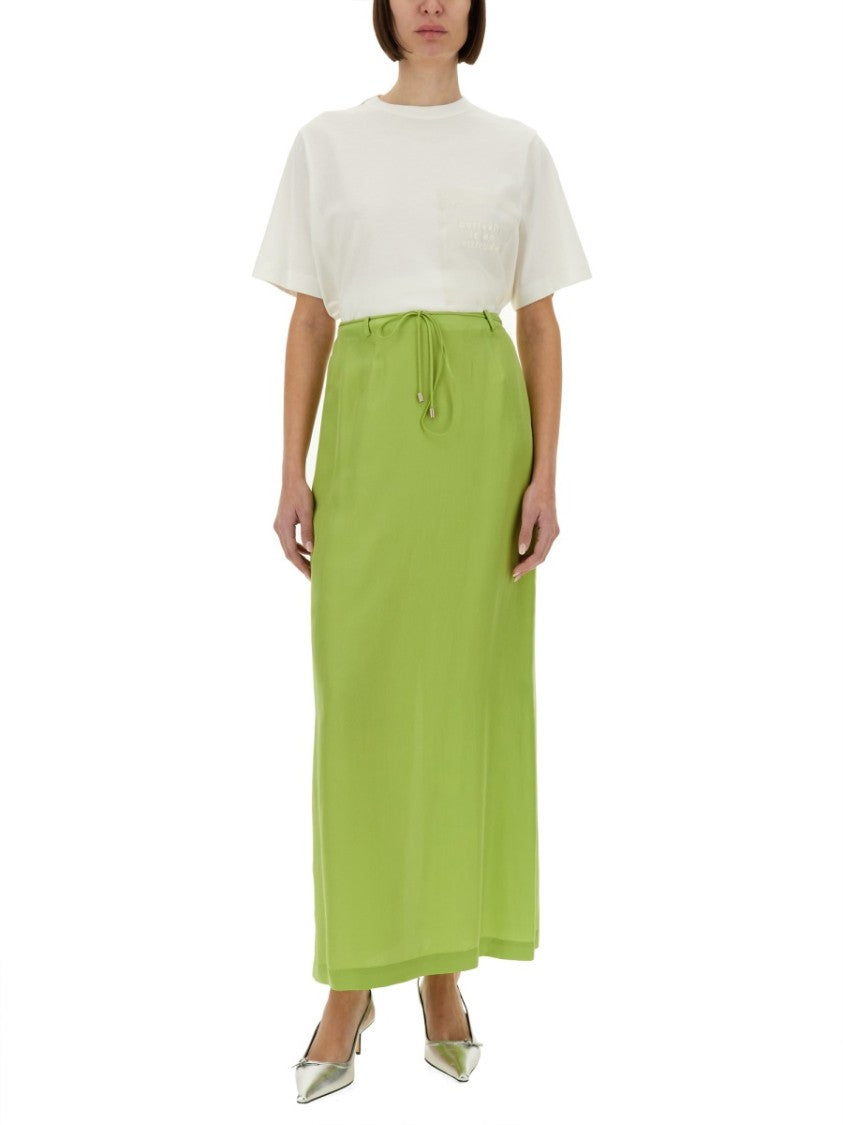 Alysi Long Silk Skirt