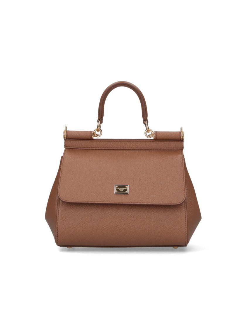 Dolce & Gabbana "Sicily" Medium Handbag Brown