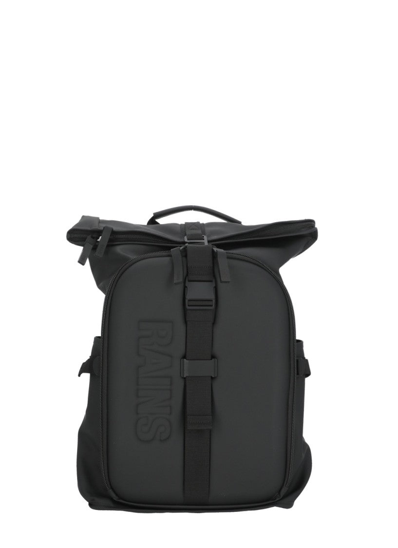 Rains Black Texel Moulded W3 Waterproof Backpack