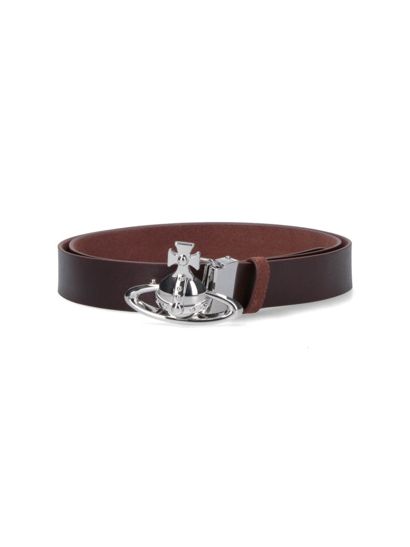 Vivienne Westwood Reversible Brown Suede And Black Leather Belt