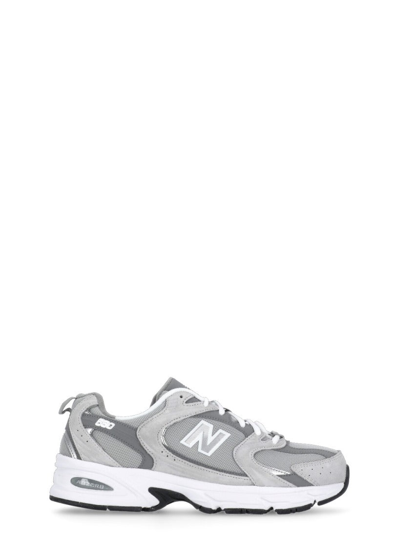 New Balance Grey Leather And Fabric Sneakers With Abzorb Cushioning