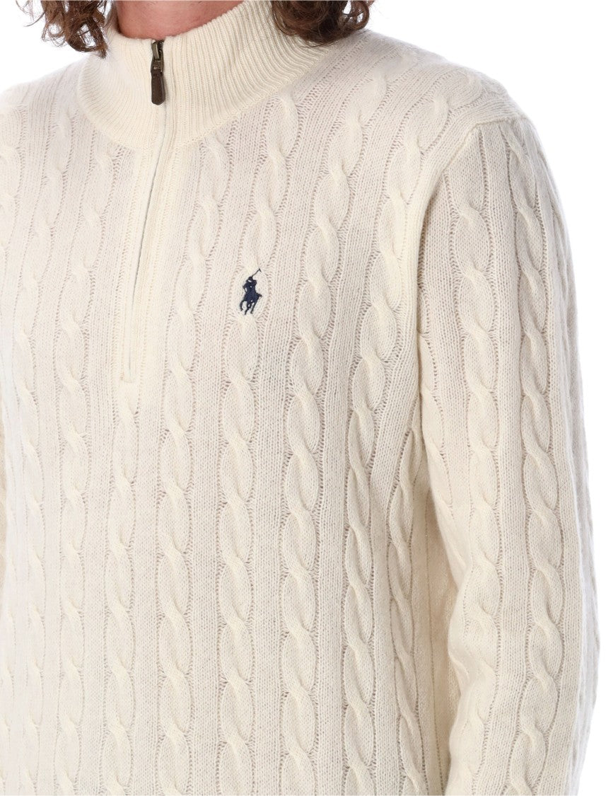 Polo Ralph Lauren Cable Knit Half Zip Cable Knit Sweater