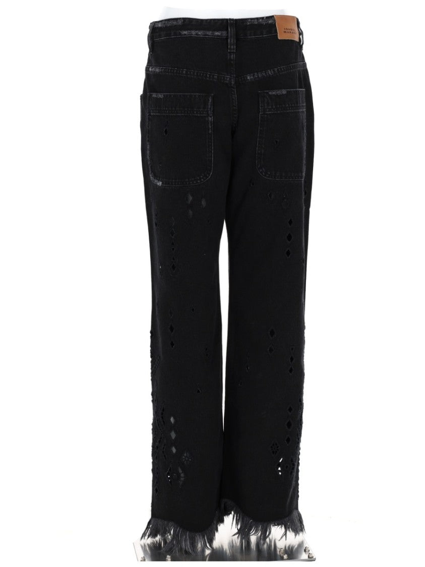 Isabel Marant Amia Cotton Wide-Leg Pants