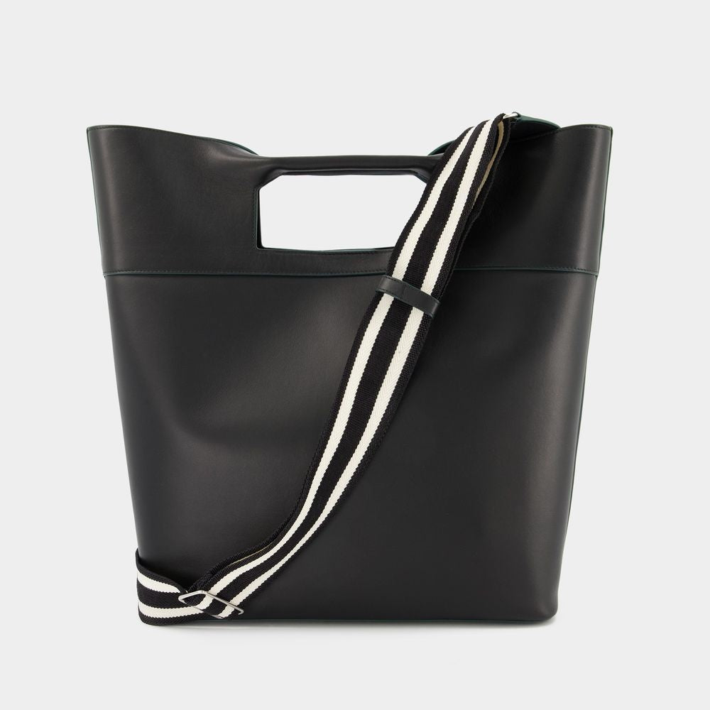 Alexander Mcqueen The Square Bow Ns Handbag - Black - Leather