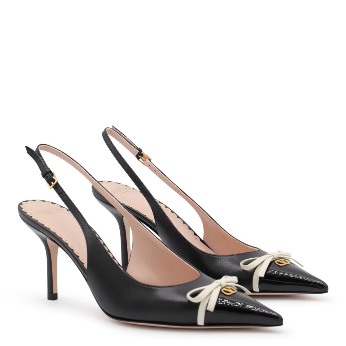 Valentino Garavani Black Leather Pumps