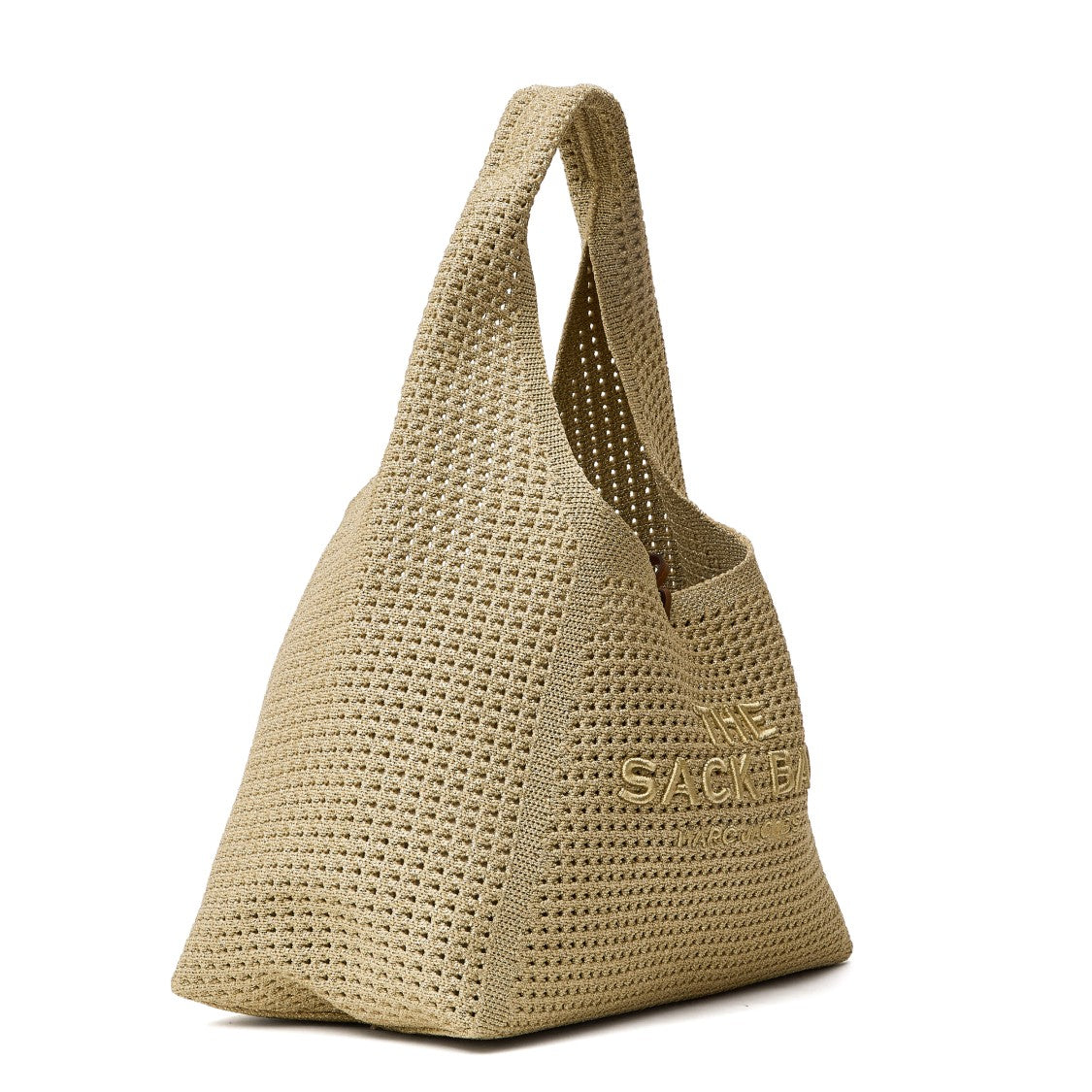 Marc Jacobs Spacious Lurex Crochet Tote Bag With Removable Pouch