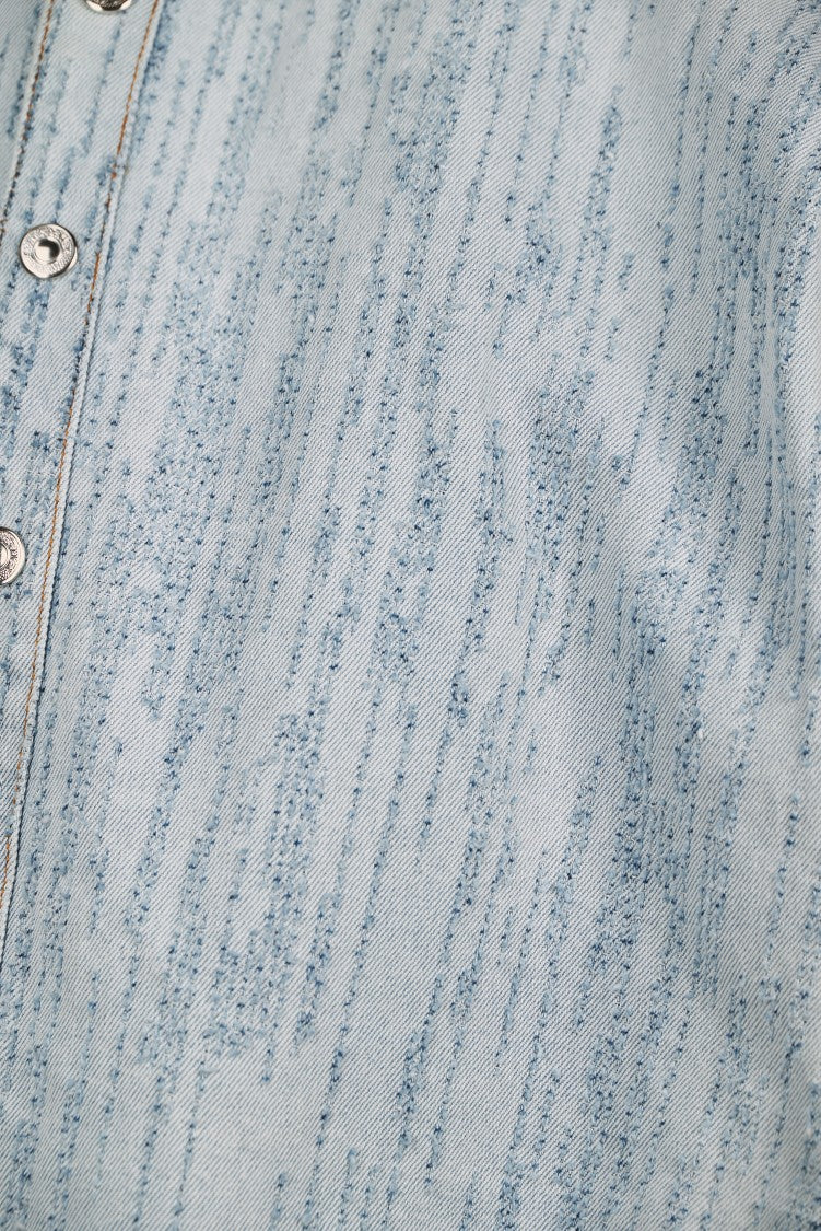 Msgm Light Blue Denim Shirt