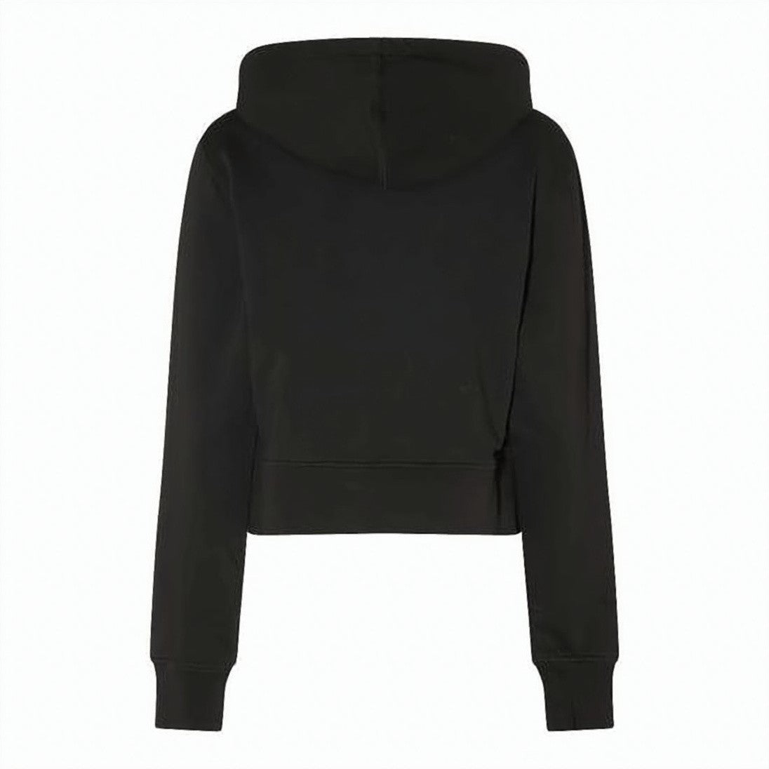 Palm Angels Cropped Black Hoodie With Classic Pullover Design
