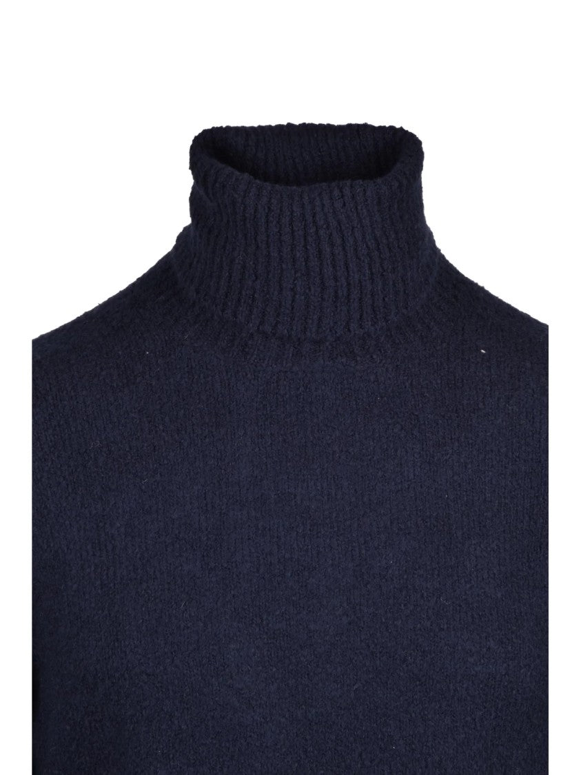 Roberto Collina Multicolor Stretch Cotton High-Neck Sweater