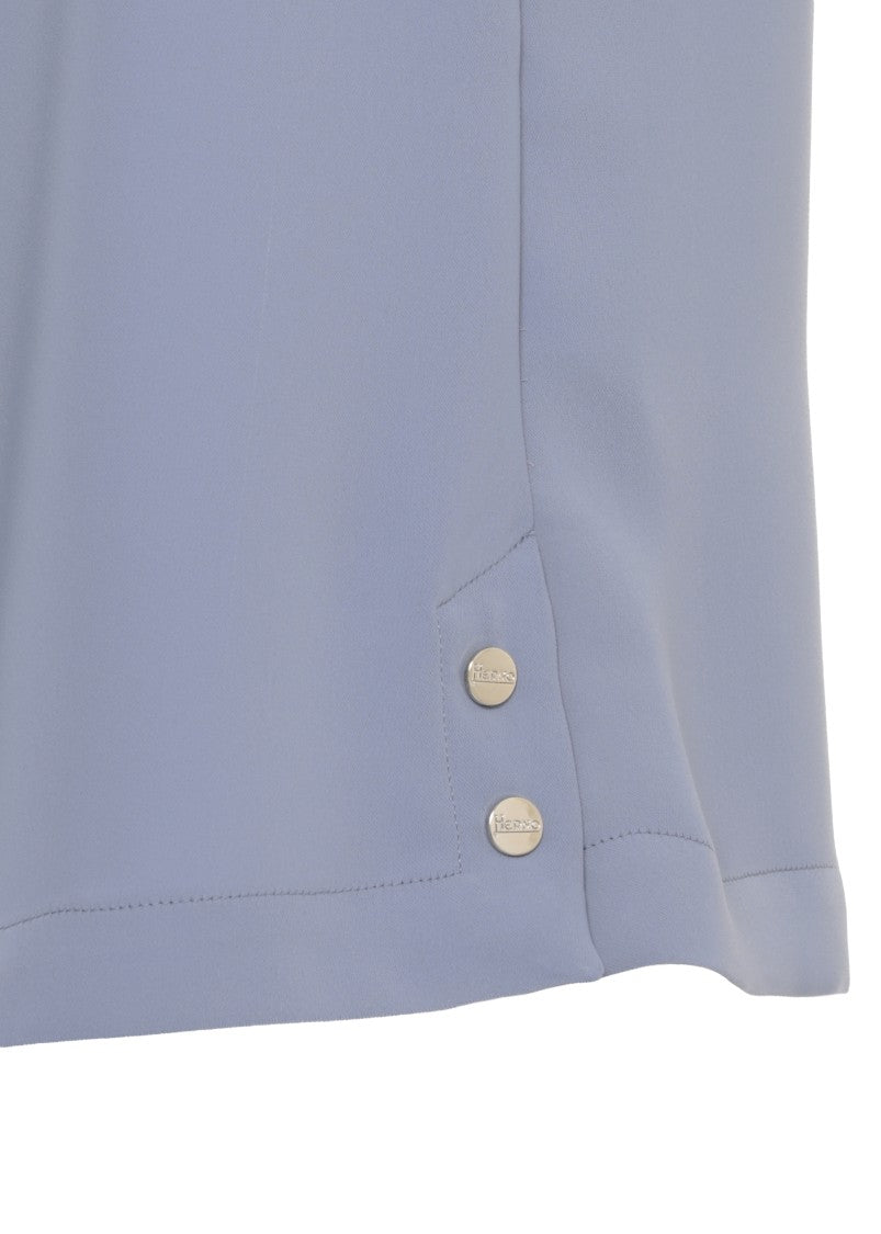 Herno Light Blue V-Neck Side-Button Tank Top