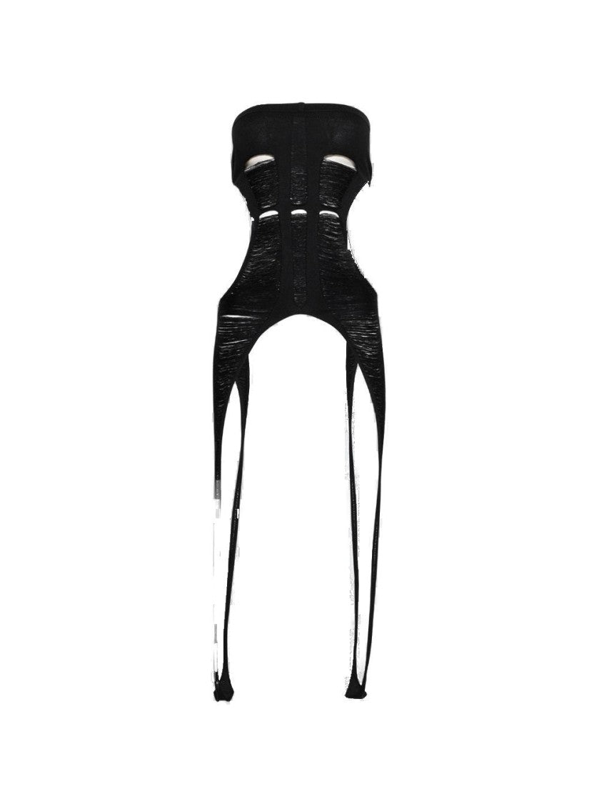 Rick Owens Tanja Long Tank Strapless Top Black