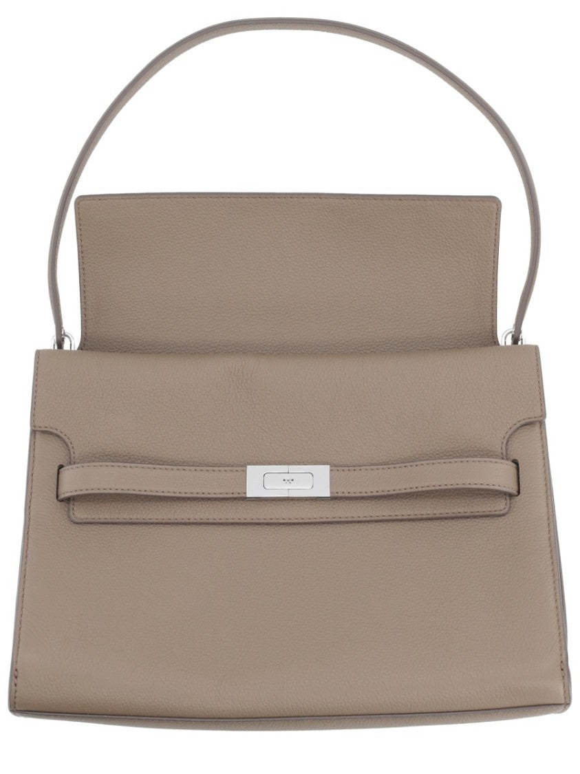 Tory Burch Neutrals Lee Radziwill Structured Leather Tote Bag