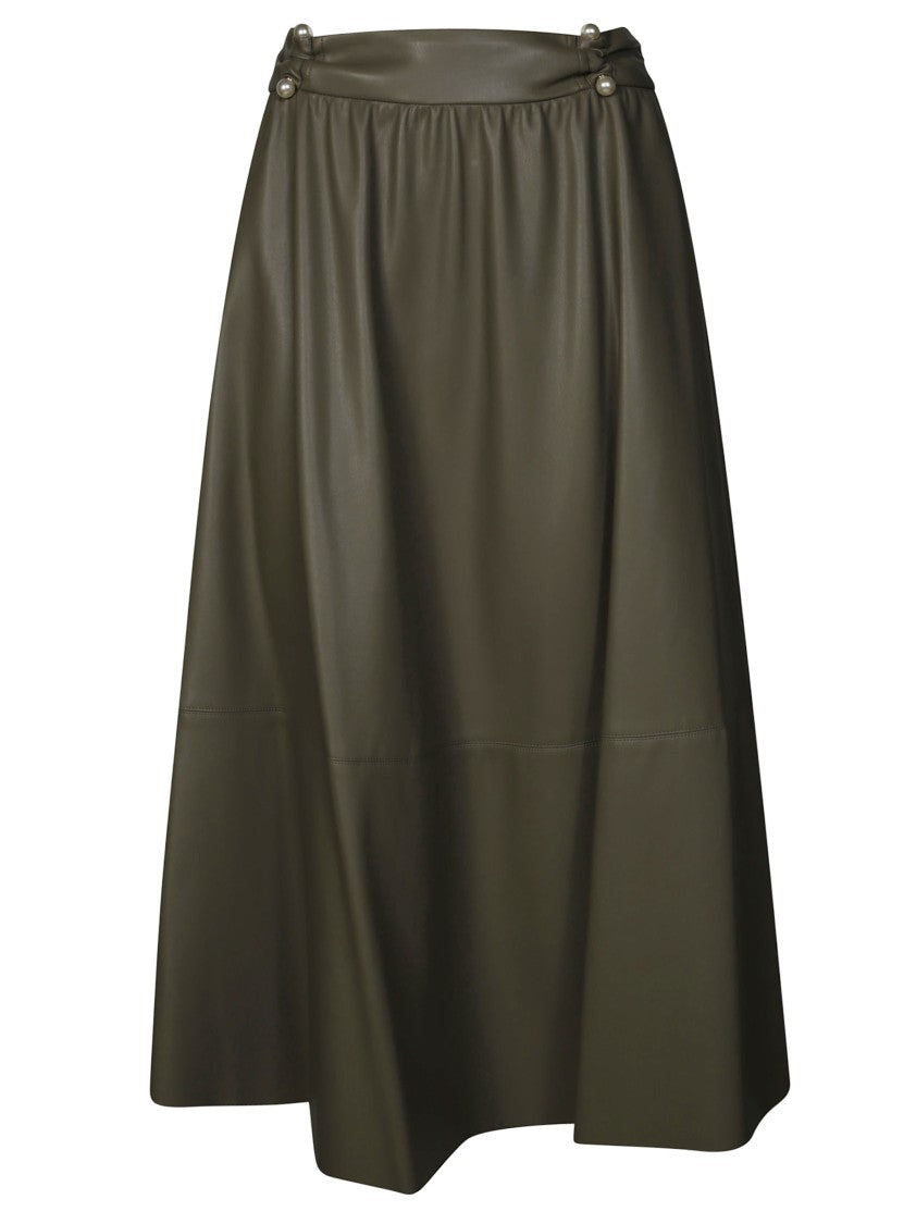 Liu Jo Knee-Length Eco-Friendly Leather Midi Skirt