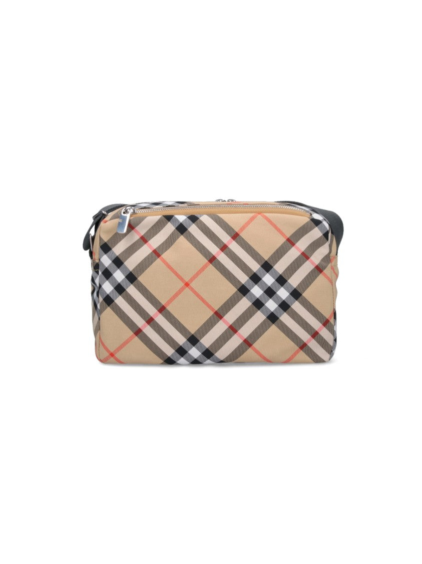 Burberry Beige Multicolor Check Pattern Burberry Crossbody Bag