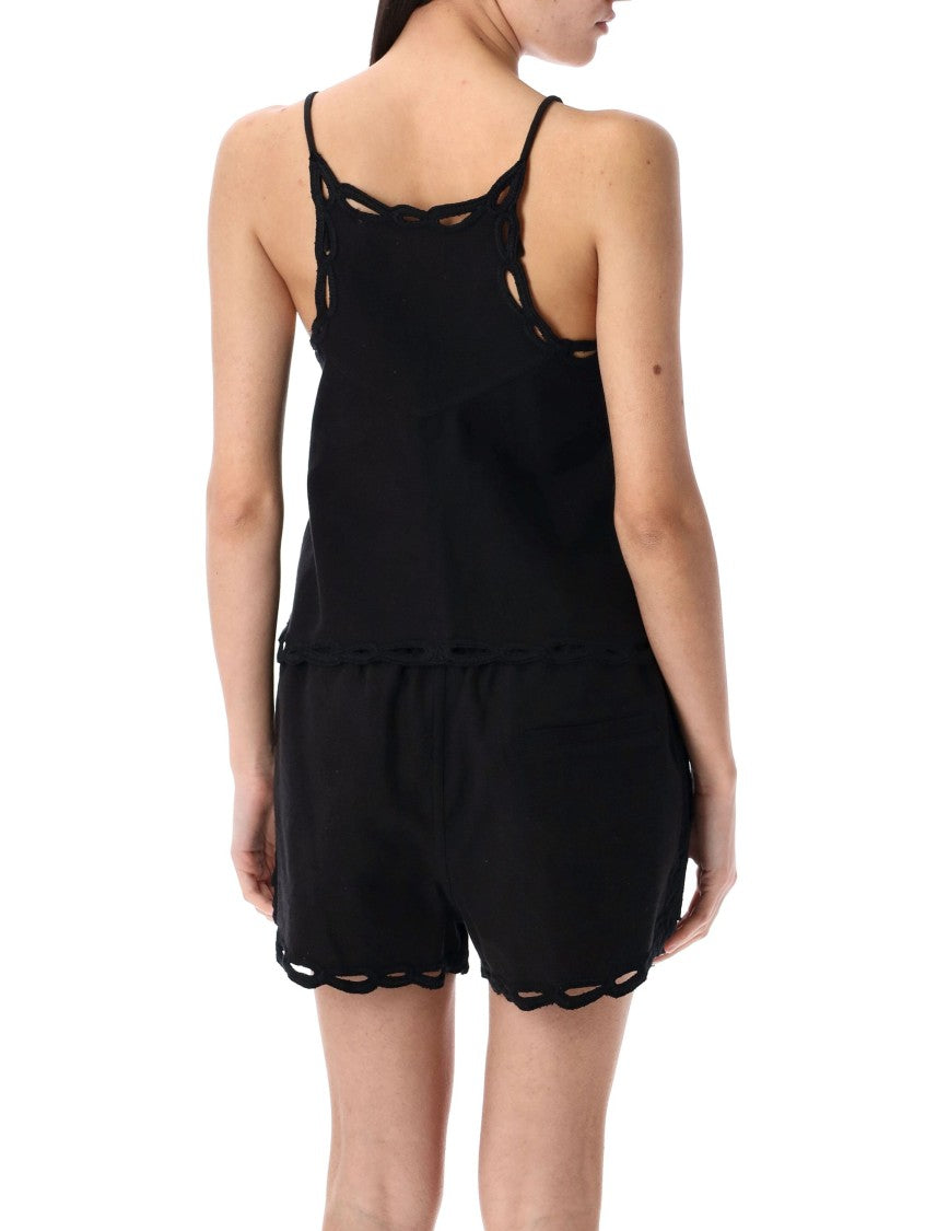 Isabel Marant Étoile Relaxed-Fit Black Cotton Tomeki Top