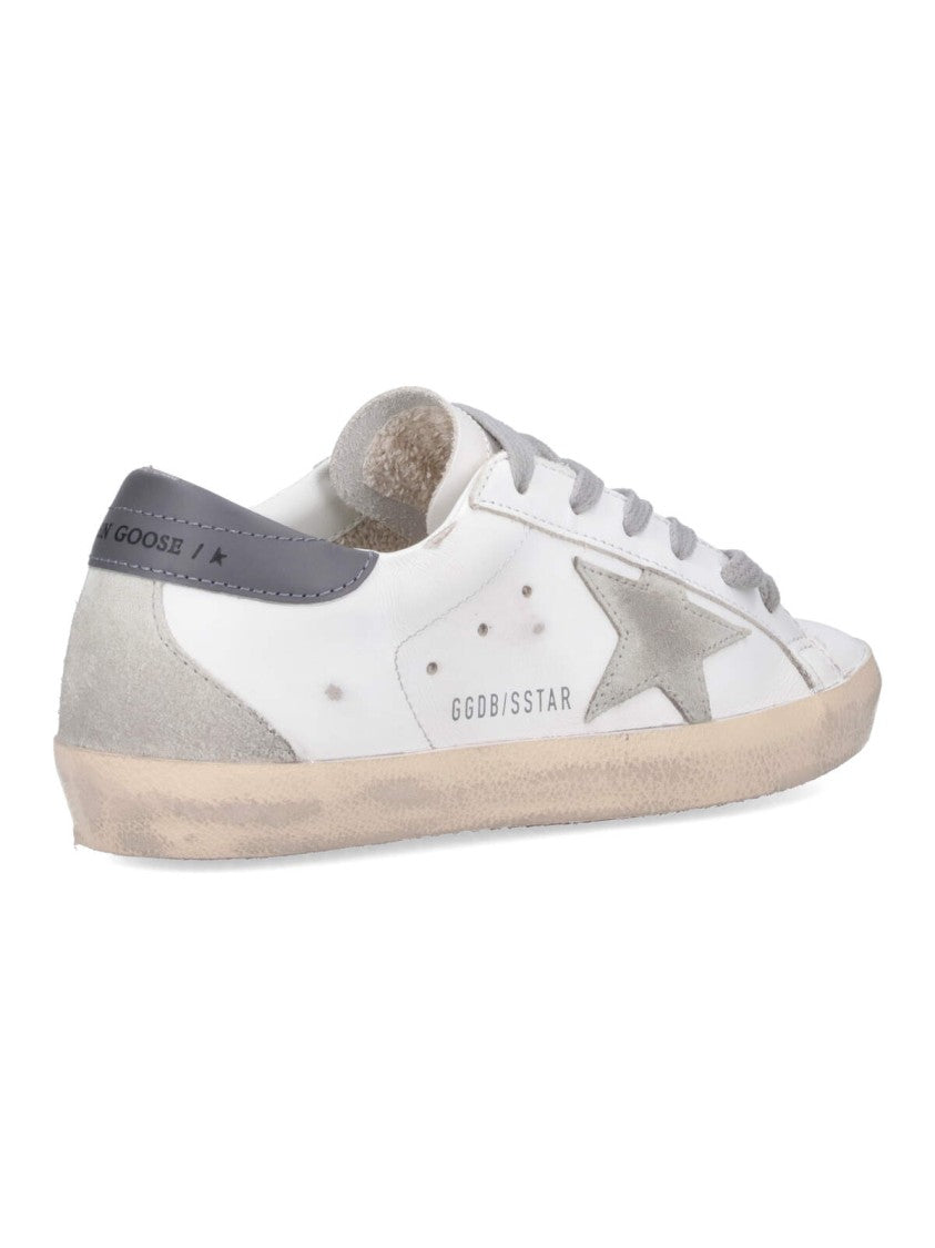 Golden Goose White Super Star Suede Detail Sneakers