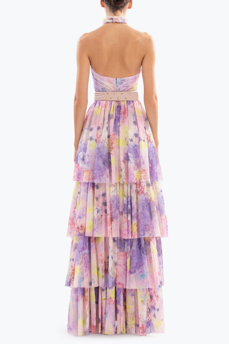 Saiid Kobeisy Floral Printed Long Dress