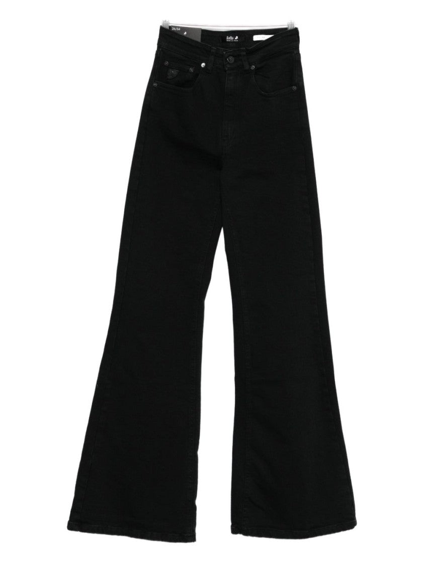 Iois Flared Black High-Waisted Jeans