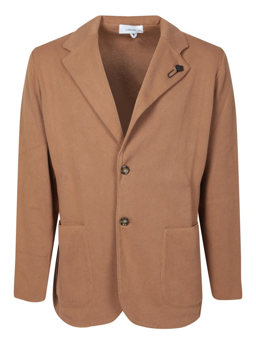 Lardini Brown Blazer-Style Cardigan
