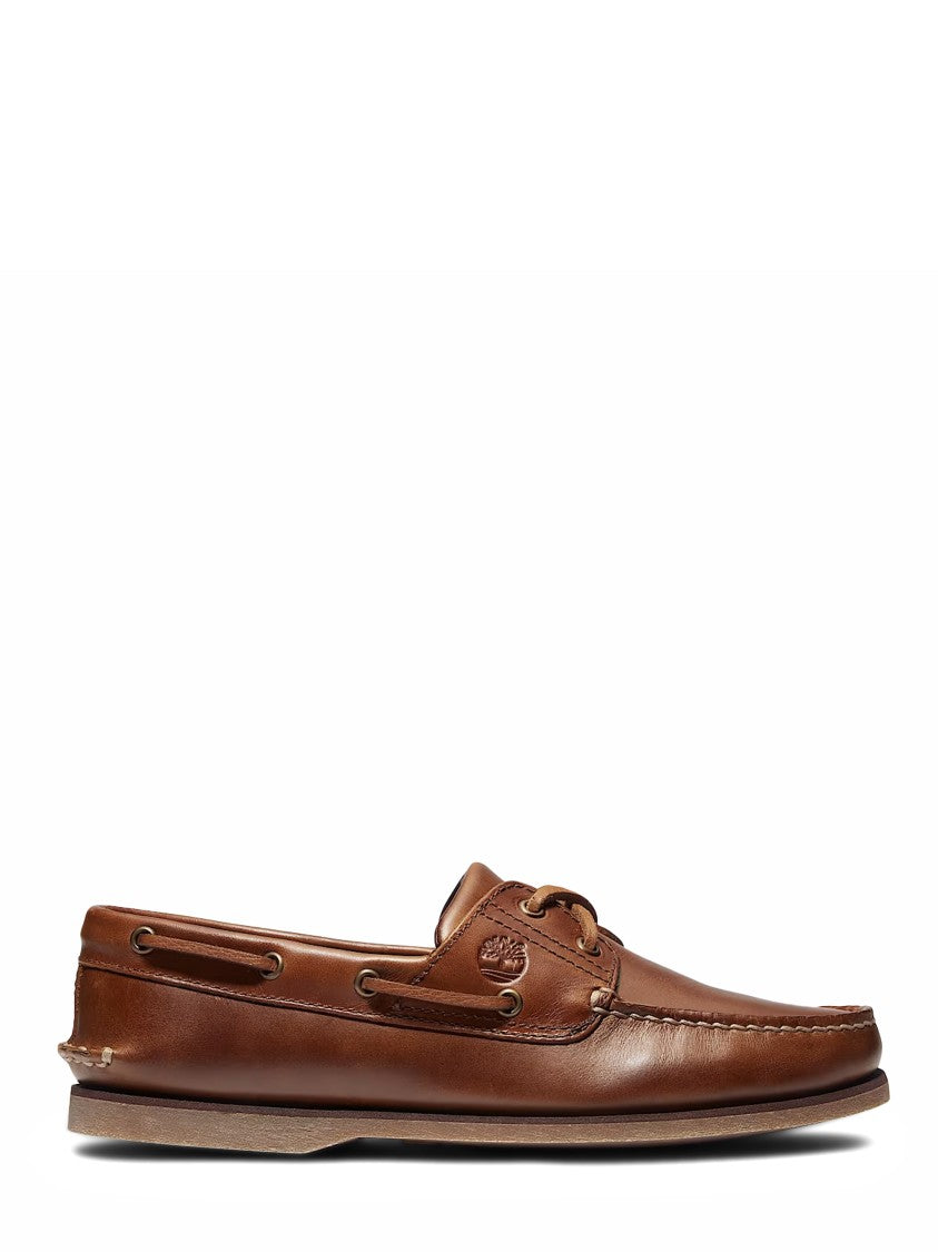 Timberland Sahara Leather Boat Shoes With Classic Moccasin Stitching