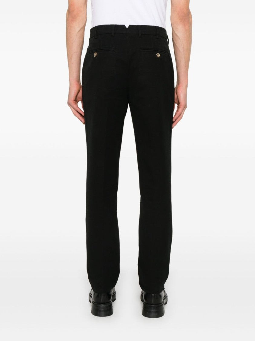 Brunello Cucinelli Black Trousers With Front Button Closure
