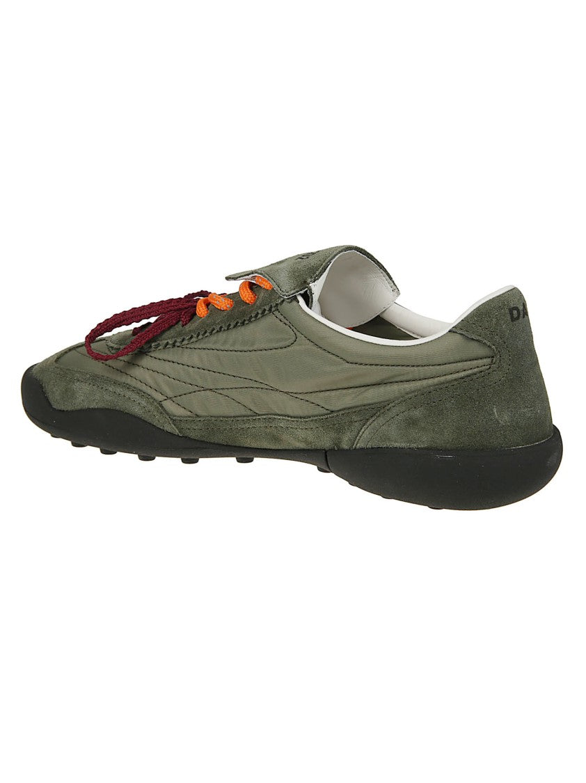 Dsquared2 Olive Soccer Calf Leather Low Sneakers