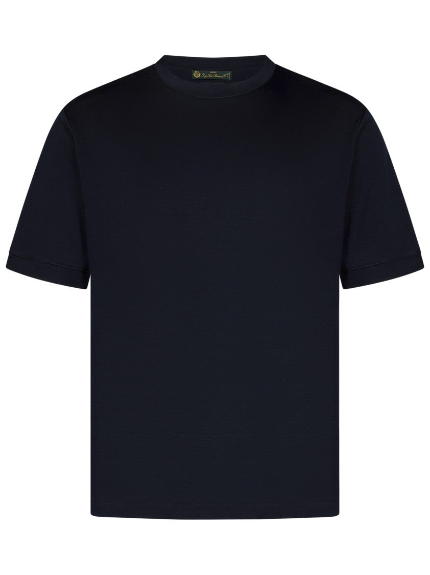 Franzese Collection Crew Neck T-Shirt In Soft Wool With Relaxed Fit