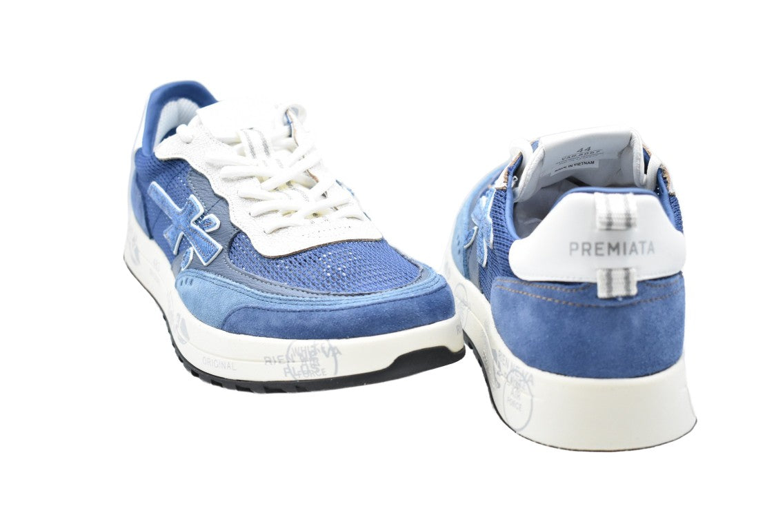 Premiata Clear Blue Mesh And Suede Premiata Sneakers