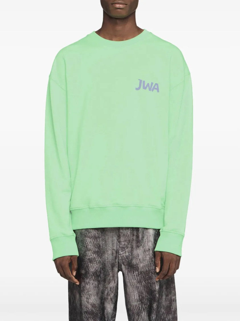 J. W. Anderson Mint Green Logo-Print Sweatshirt