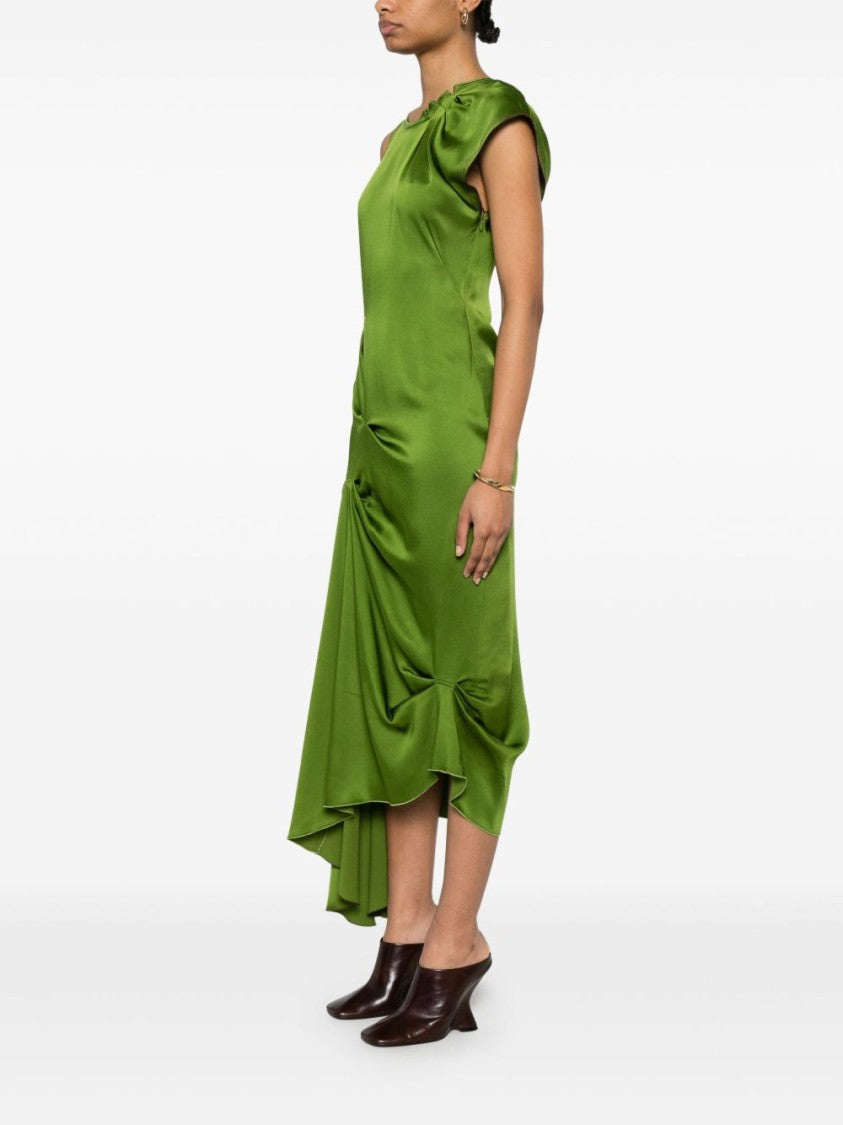 Victoria Beckham Asymmetric Hem Dress With Concealed Side Zip