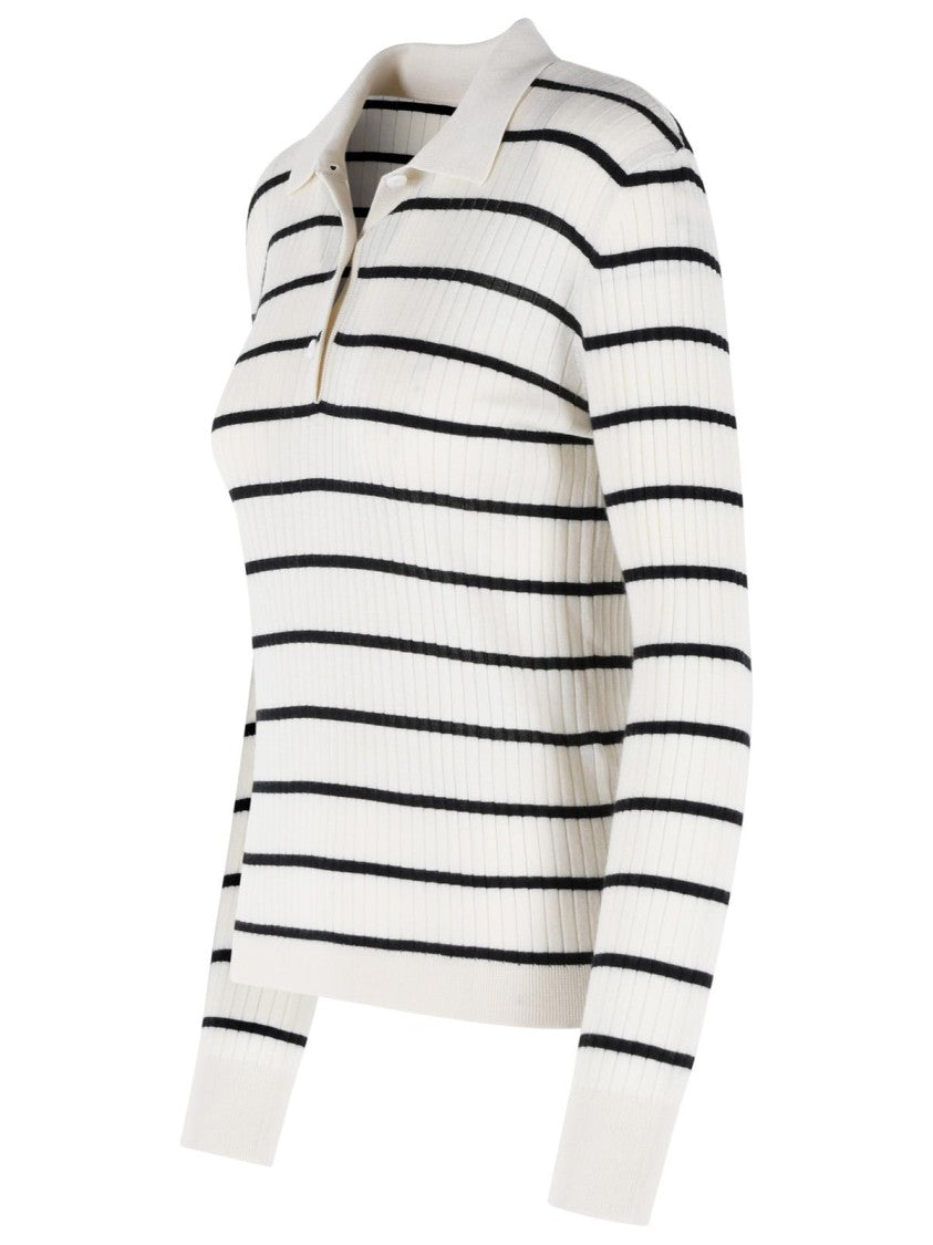 Max Mara 'Gitano' Cashmere And Cream Silk Sweater