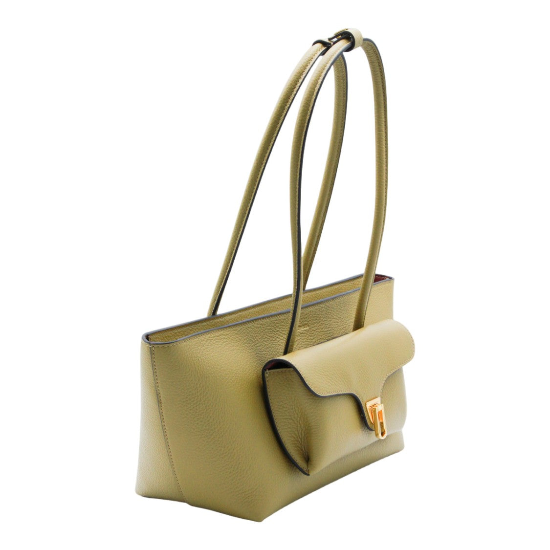 Coccinelle Trapezoidal Handbag With Gold-Tone Clasp