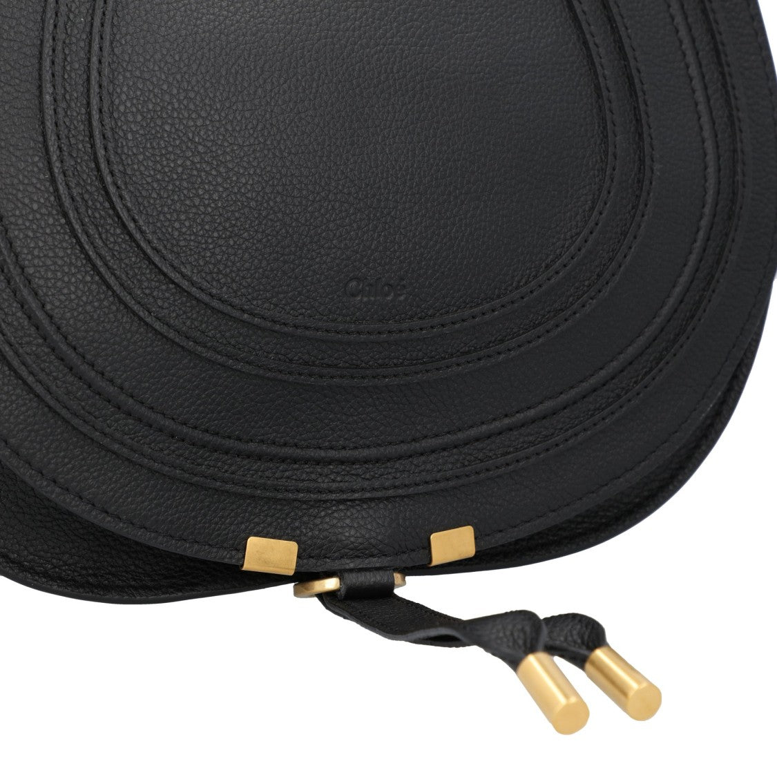 Chloé Marcie Medium Saddle Bag Black