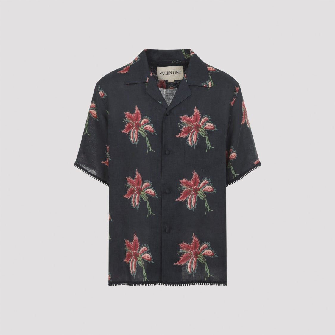 Valentino Relaxed Fit Floral Pattern Short-Sleeve Shirt