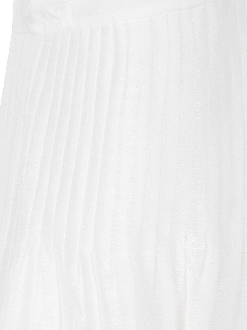 Tory Burch Mid-Length Linen And Silk Blend Dress