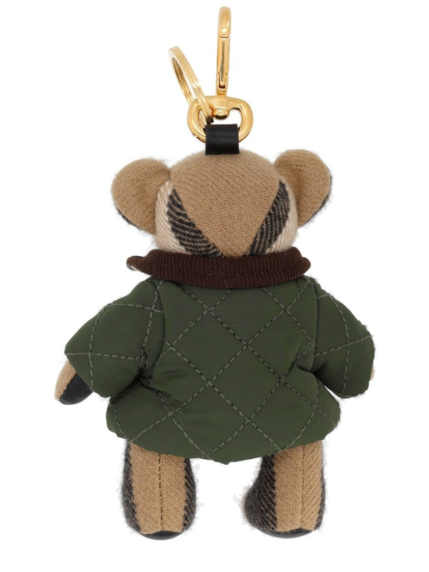 Burberry Beige Thomas Bear Checkered Cashmere Charm